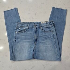 Rag & Bone Sandy Point High Rise Straight Leg Jeans Blue 30